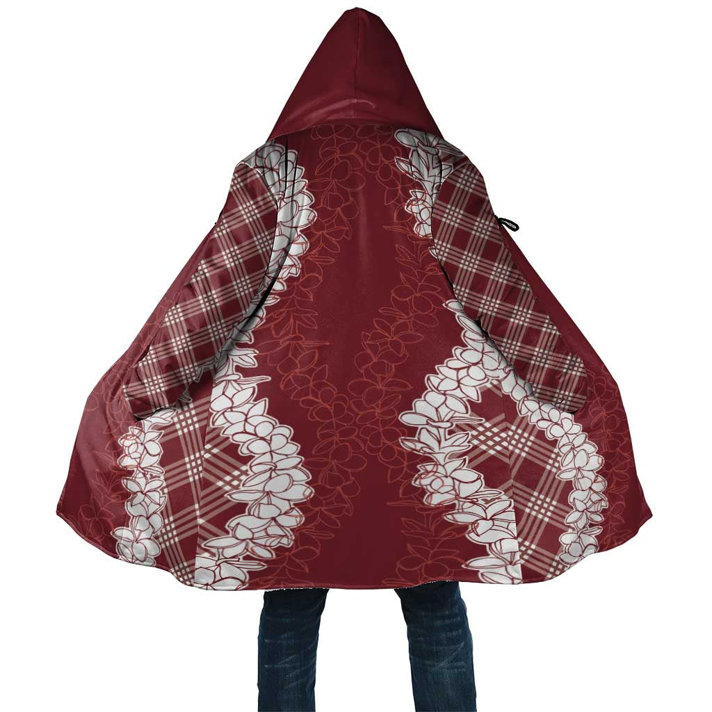 Hawaii Aloha Plumeria Lei Scarlet Palaka Cloak - Polynesian Pride