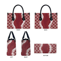 Hawaii Aloha Plumeria Lei Scarlet Palaka Leather Bag - undefined
