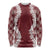 Hawaii Aloha Plumeria Lei Scarlet Palaka Long Sleeve Shirt - Polynesian Pride