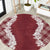 Hawaii Aloha Plumeria Lei Scarlet Palaka Round Carpet - Polynesian Pride