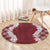 Hawaii Aloha Plumeria Lei Scarlet Palaka Round Carpet - Polynesian Pride