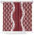 Hawaii Aloha Plumeria Lei Scarlet Palaka Shower Curtain - Polynesian Pride
