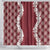 Hawaii Aloha Plumeria Lei Scarlet Palaka Shower Curtain - Polynesian Pride