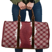 Hawaii Aloha Plumeria Lei Scarlet Palaka Travel Bag - Polynesian Pride