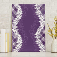 Hawaii Aloha Plumeria Lei Violet Palaka Canvas Wall Art LT7 Without Frame Violet - Polynesian Pride