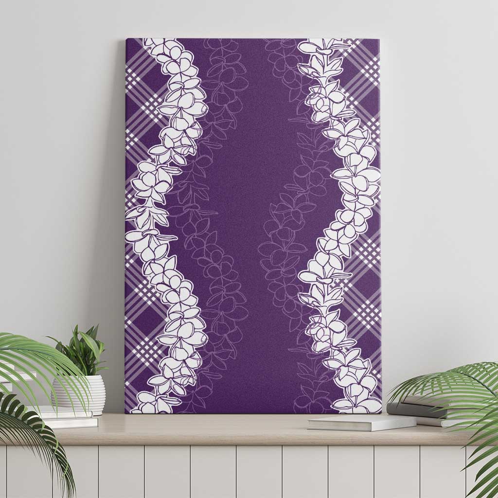 Hawaii Aloha Plumeria Lei Violet Palaka Canvas Wall Art LT7 - Polynesian Pride