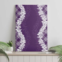 Hawaii Aloha Plumeria Lei Violet Palaka Canvas Wall Art LT7 - Polynesian Pride