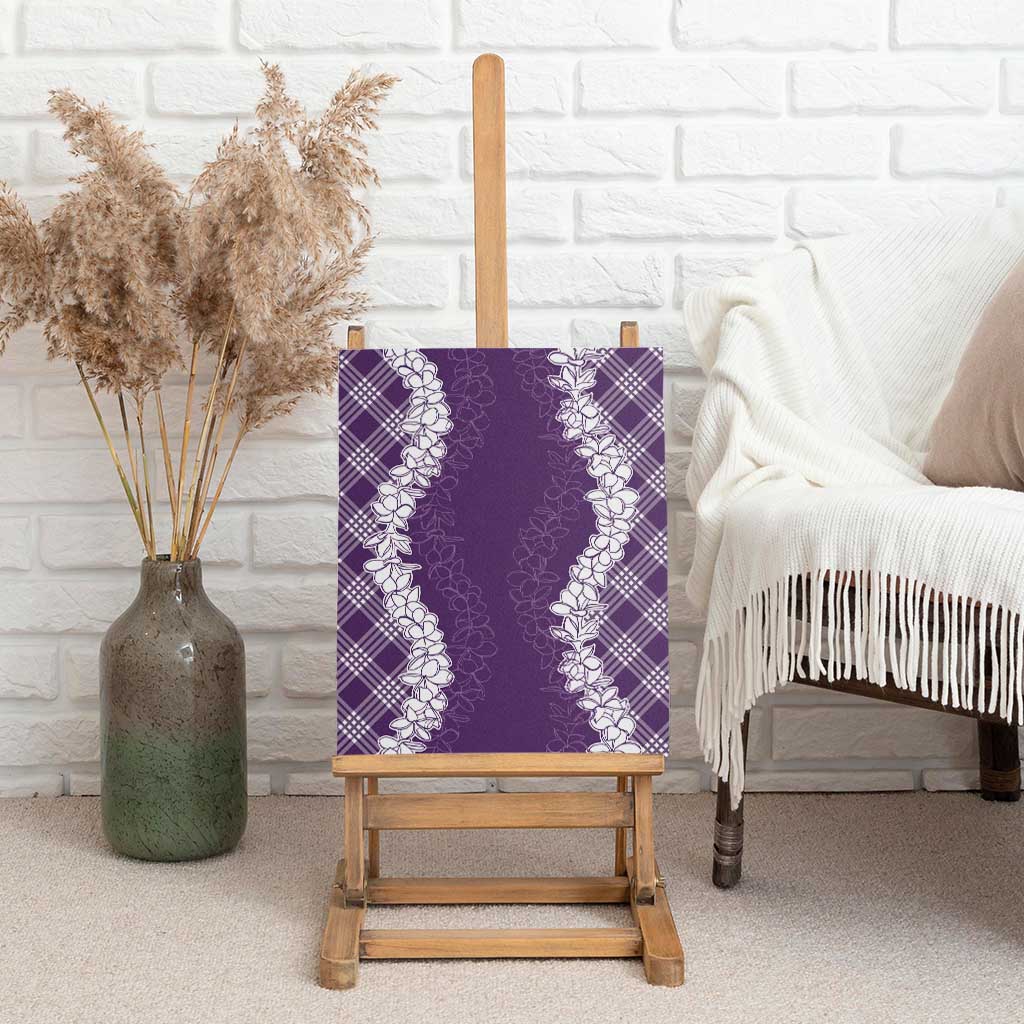 Hawaii Aloha Plumeria Lei Violet Palaka Canvas Wall Art LT7 - Polynesian Pride