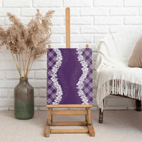 Hawaii Aloha Plumeria Lei Violet Palaka Canvas Wall Art LT7 - Polynesian Pride