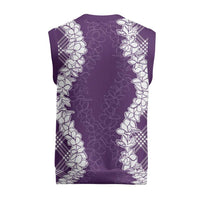 Hawaii Aloha Plumeria Lei Violet Palaka Christmas Knitted V-Neck Vest LT7 - Polynesian Pride