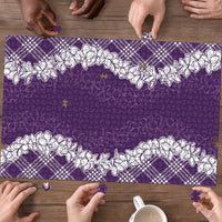 Hawaii Aloha Plumeria Lei Violet Palaka Puzzle LT7 - Polynesian Pride