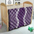 Hawaii Aloha Plumeria Lei Violet Palaka Quilt - Polynesian Pride