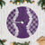 Hawaii Aloha Plumeria Lei Violet Palaka Tree Skirt - Polynesian Pride