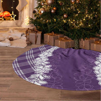 Hawaii Aloha Plumeria Lei Violet Palaka Tree Skirt LT7 - Polynesian Pride