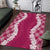 Hawaii Aloha Plumeria Lei Fuschia Palaka Area Rug - Polynesian Pride