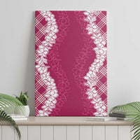 Hawaii Aloha Plumeria Lei Fuschia Palaka Canvas Wall Art LT7 - Polynesian Pride