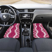 Hawaii Aloha Plumeria Lei Fuschia Palaka Car Mats - Polynesian Pride