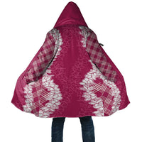 Hawaii Aloha Plumeria Lei Fuschia Palaka Cloak - Polynesian Pride