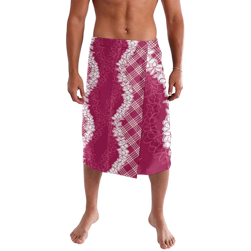 Hawaii Aloha Plumeria Lei Fuschia Palaka Lavalava - Polynesian Pride