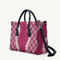 Hawaii Aloha Plumeria Lei Fuschia Palaka Leather Bag - Polynesian Pride
