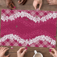 Hawaii Aloha Plumeria Lei Fuschia Palaka Puzzle LT7 - Polynesian Pride