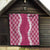 Hawaii Aloha Plumeria Lei Fuschia Palaka Quilt - Polynesian Pride