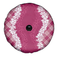 Hawaii Aloha Plumeria Lei Fuschia Palaka Spare Tire Cover - Polynesian Pride