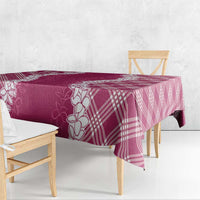 Hawaii Aloha Plumeria Lei Fuschia Palaka Tablecloth - Polynesian Pride