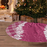 Hawaii Aloha Plumeria Lei Fuschia Palaka Tree Skirt LT7 - Polynesian Pride