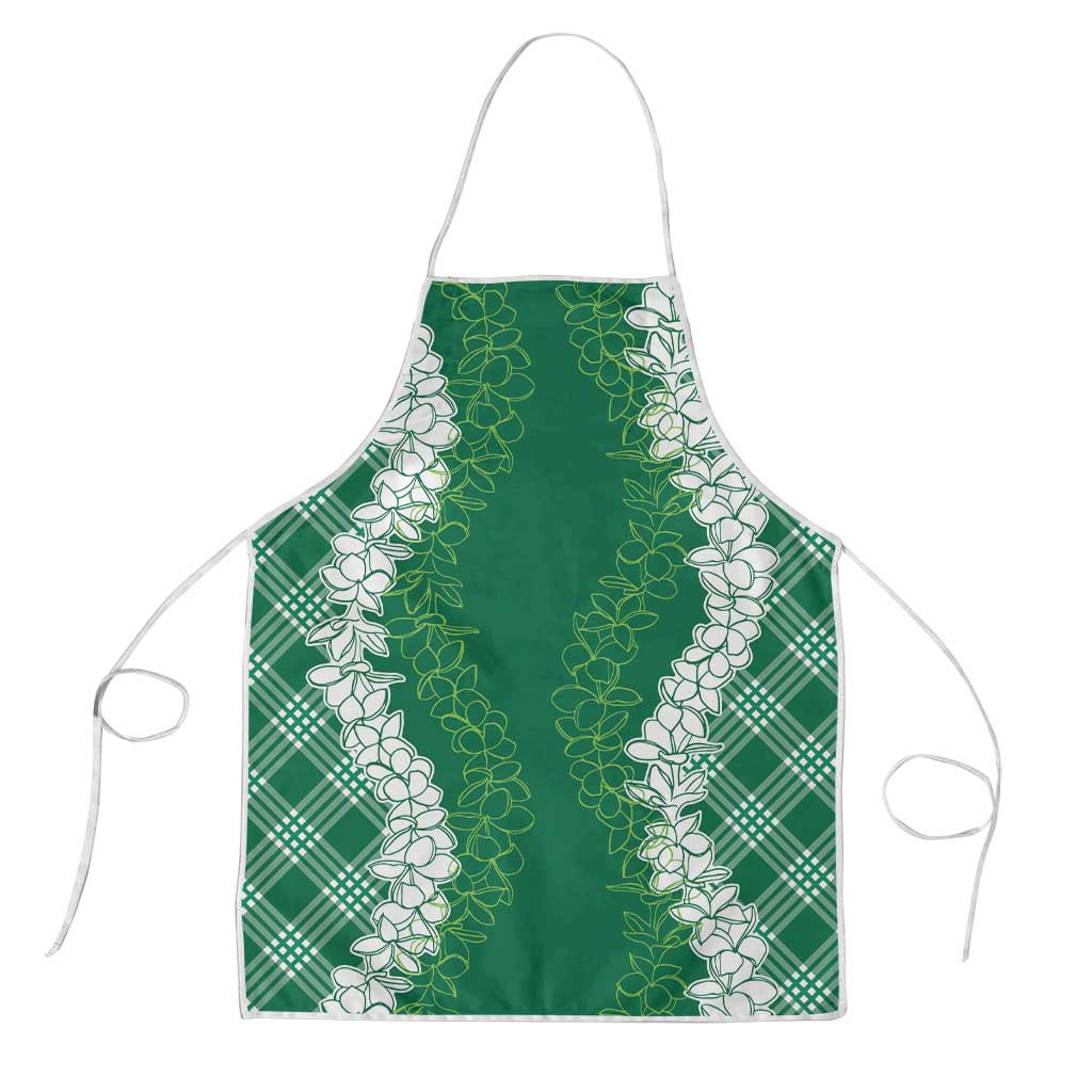 Hawaii Aloha Plumeria Lei Green Palaka Apron LT7 Green - Polynesian Pride