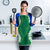 Hawaii Aloha Plumeria Lei Green Palaka Apron - Polynesian Pride