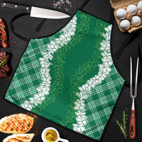 Hawaii Aloha Plumeria Lei Green Palaka Apron LT7 Green - Polynesian Pride