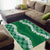 Hawaii Aloha Plumeria Lei Green Palaka Area Rug - Polynesian Pride