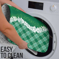 Hawaii Aloha Plumeria Lei Green Palaka Bathroom Set - Polynesian Pride