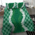 Hawaii Aloha Plumeria Lei Green Palaka Bedding Set - Polynesian Pride