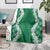 Hawaii Aloha Plumeria Lei Green Palaka Blanket - Polynesian Pride