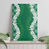 Hawaii Aloha Plumeria Lei Green Palaka Canvas Wall Art LT7 - Polynesian Pride