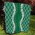 Hawaii Aloha Plumeria Lei Green Palaka Quilt - Polynesian Pride