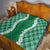 Hawaii Aloha Plumeria Lei Green Palaka Quilt - Polynesian Pride