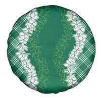 Hawaii Aloha Plumeria Lei Green Palaka Spare Tire Cover - Polynesian Pride