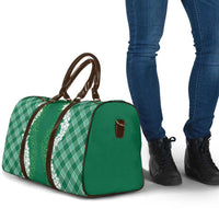 Hawaii Aloha Plumeria Lei Green Palaka Travel Bag - Polynesian Pride