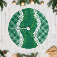 Hawaii Aloha Plumeria Lei Green Palaka Tree Skirt LT7 Casual Green - Polynesian Pride