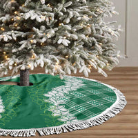 Hawaii Aloha Plumeria Lei Green Palaka Tree Skirt LT7 - Polynesian Pride