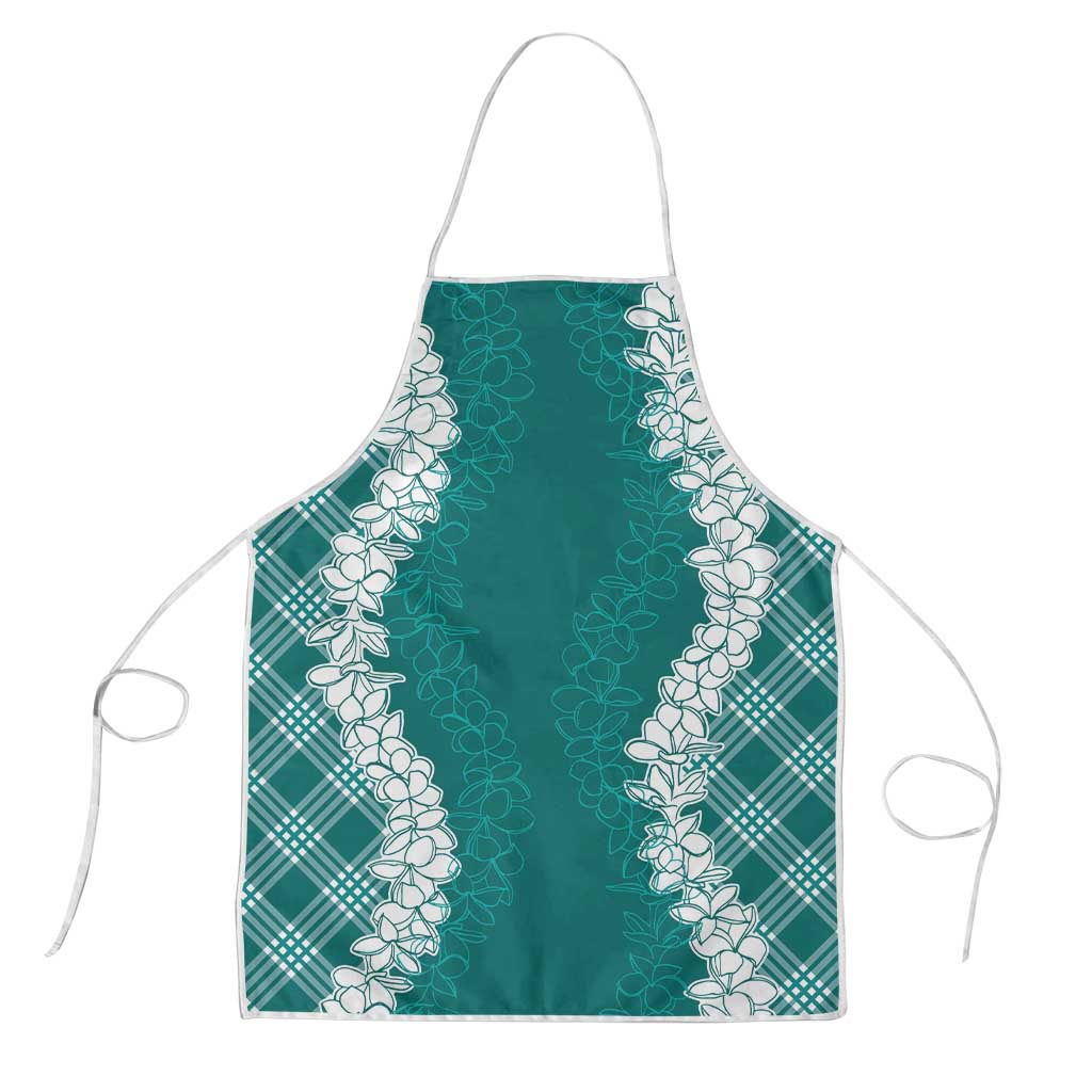 Hawaii Aloha Plumeria Lei Teal Palaka Apron LT7 Teal - Polynesian Pride
