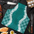 Hawaii Aloha Plumeria Lei Teal Palaka Apron - Polynesian Pride