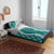 Hawaii Aloha Plumeria Lei Teal Palaka Bedding Set - Polynesian Pride