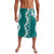 Hawaii Aloha Plumeria Lei Teal Palaka Lavalava - Polynesian Pride