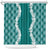 Hawaii Aloha Plumeria Lei Teal Palaka Shower Curtain - Polynesian Pride