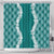 Hawaii Aloha Plumeria Lei Teal Palaka Shower Curtain - Polynesian Pride