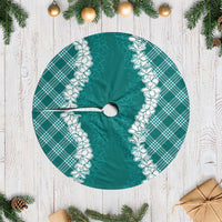 Hawaii Aloha Plumeria Lei Teal Palaka Tree Skirt LT7 Casual Teal - Polynesian Pride